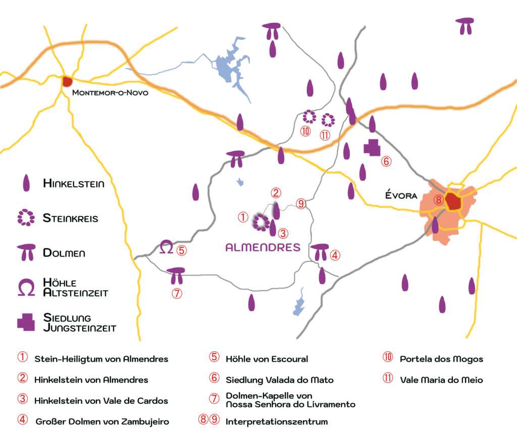 Megalith-Anlagen westlich von Évora
