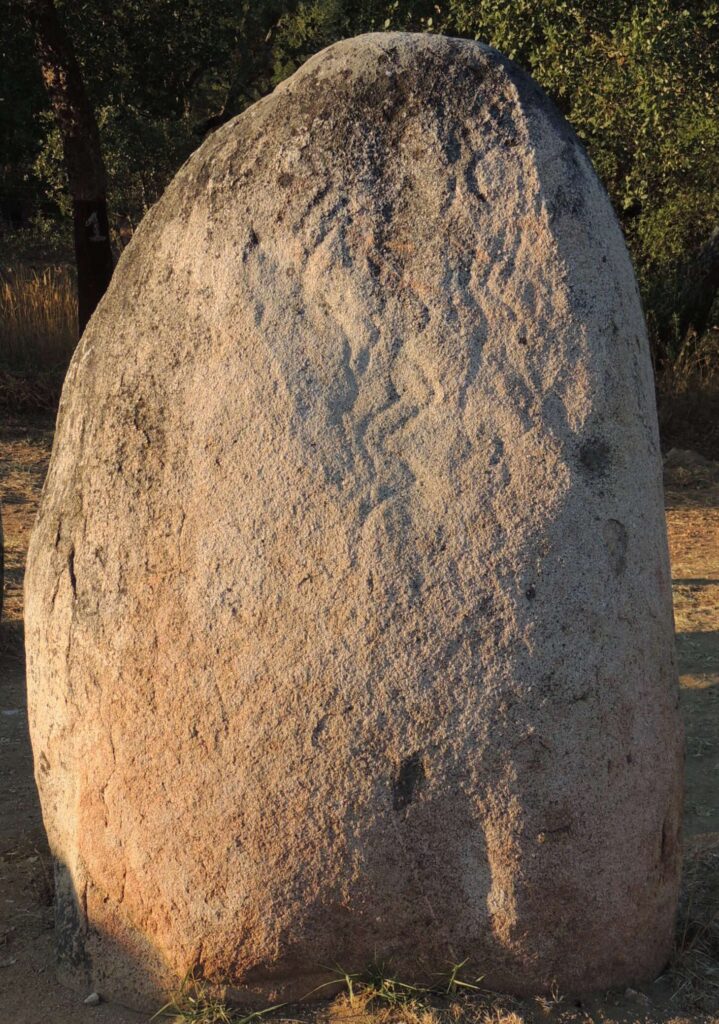 Steinritzung Die Sonne
